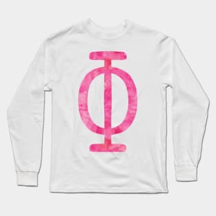 Watercolor Phi greek later Long Sleeve T-Shirt